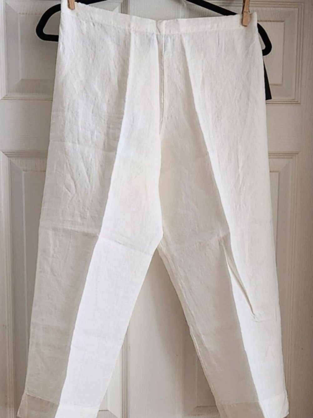 NWT Bryn Walker White 100% Linen Cropped Capri Pants, Small